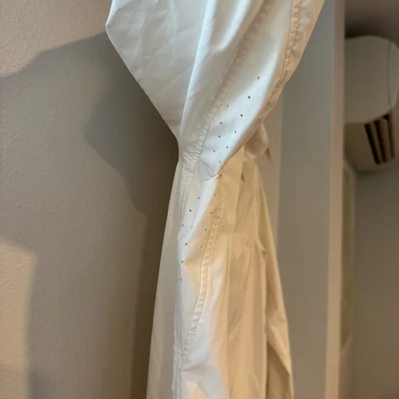 NWT Athleta Urbanite Textured Top, Tide Stripe Sea Salt Blouse Sz XXS #983101 - Picture 5 of 9